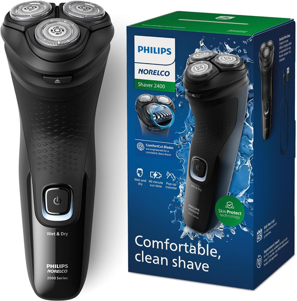 Philips Norelco Shaver 2400, Rechargeable Cordless Electric Shaver with Pop-Up Trimmer, X3001/90