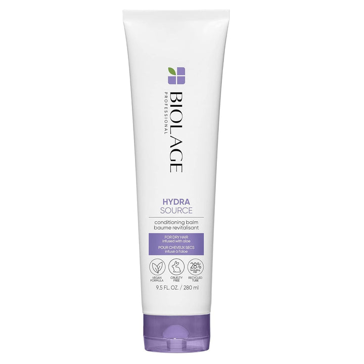 Biolage Hydra Source Conditioning Balm | Deep Conditioner | Hydrates, Nourishes & Repairs Dry, Damaged Hair | Moisturizing | Vegan & Sulfate-Free | for Medium to Coarse Hair