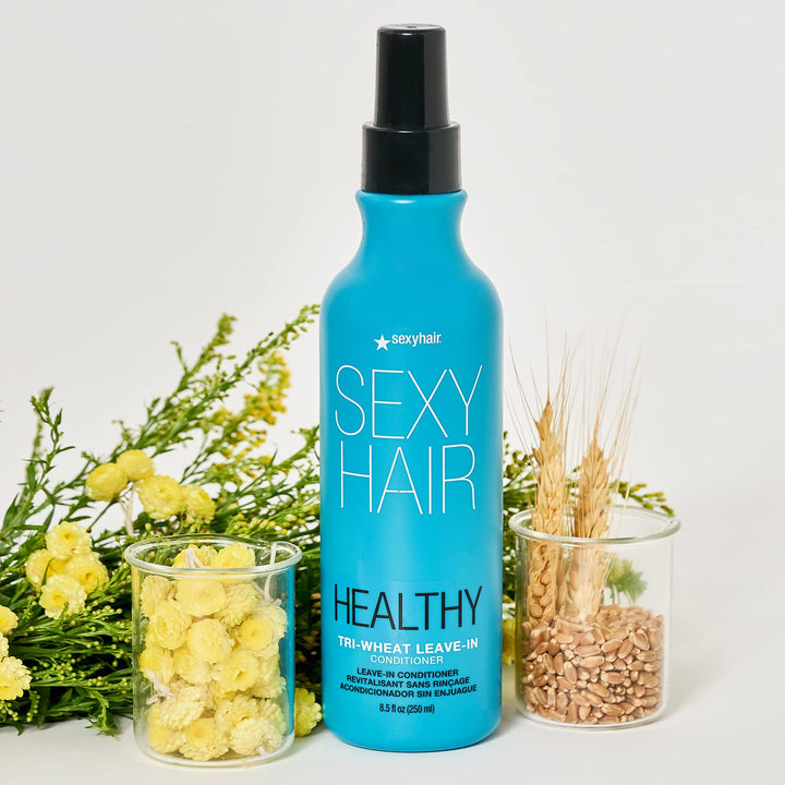 Sexyhair Healthy Tri-Wheat Leave-In Conditioner | up to 90% Better Detangling | Reduces Breakage | Moisture, Smoothness, and Shine