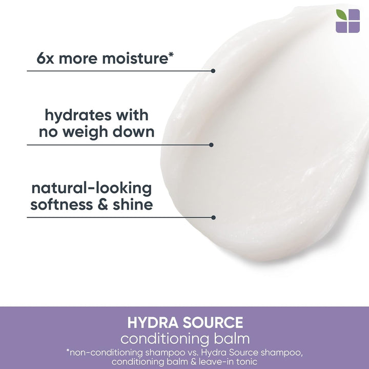 Biolage Hydra Source Conditioning Balm | Deep Conditioner | Hydrates, Nourishes & Repairs Dry, Damaged Hair | Moisturizing | Vegan & Sulfate-Free | for Medium to Coarse Hair