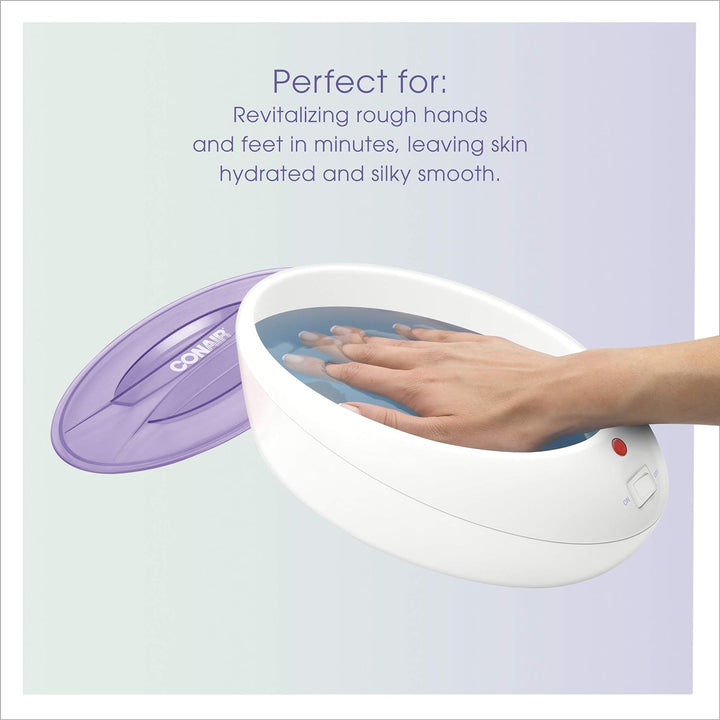 True Glow by Conair Paraffin Wax Machine for Hand and Feet - Paraffin Bath for Hands - Includes 1Lb. Moisturizing Paraffin Wax - Pink