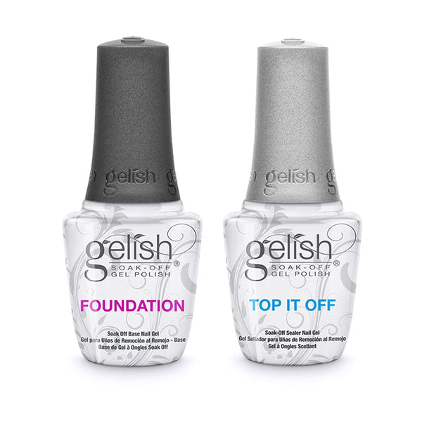 Gelish Dynamic Duo Kit Top and Base Coat for Gel Nails, Top Coat for Gel Nails, Base Coat for Gel Nails, 5 Ounce