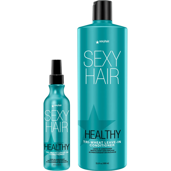 Sexyhair Healthy Tri-Wheat Leave-In Conditioner | up to 90% Better Detangling | Reduces Breakage | Moisture, Smoothness, and Shine