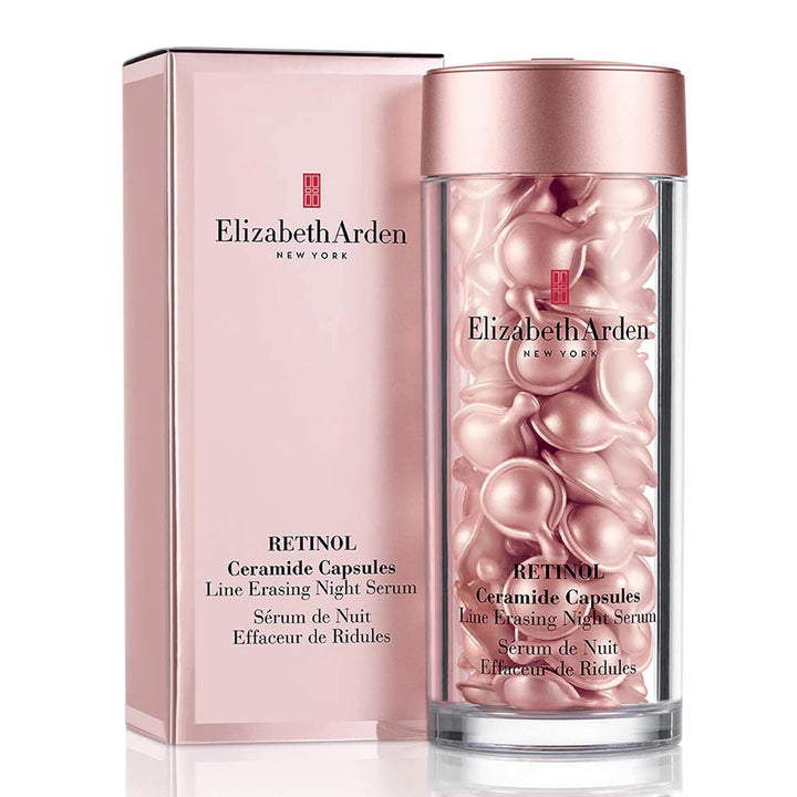 Elizabeth Arden Retinol Ceramide Capsules & Retinol + HPR Cream; Nighttime Skin Care, Fine Line and Wrinkle Erasing Face Serum, Rapid Skin Renewing Water Cream